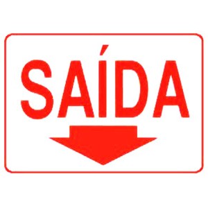 PLÁCA SAÍDA COM SETA 20X30 REFS213/1 JA