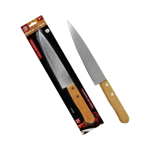 Faca de Cozinha Inox com Cabo de Madeira - Ref: SQ3105